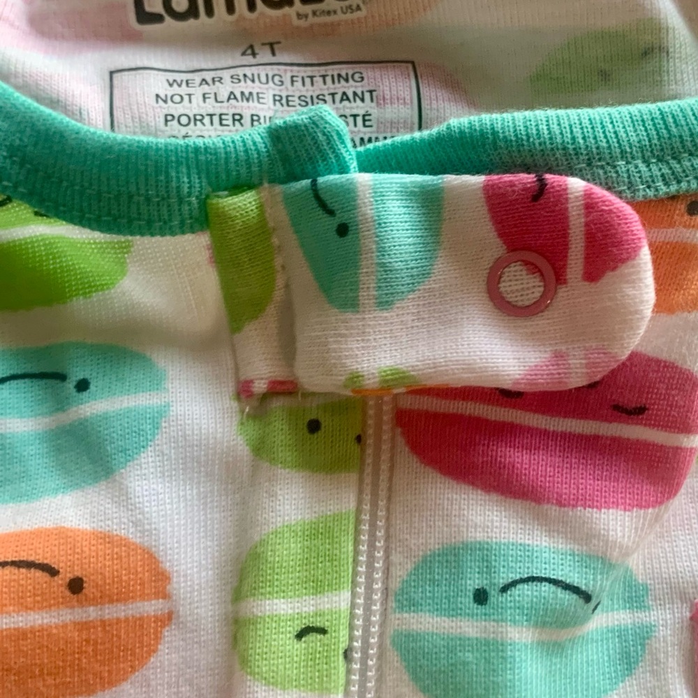 NWT/ by Lamaze . 5T Macarons  multicolor Kids Pajamas 100% pure Organic Cotton - Picture 3 of 7